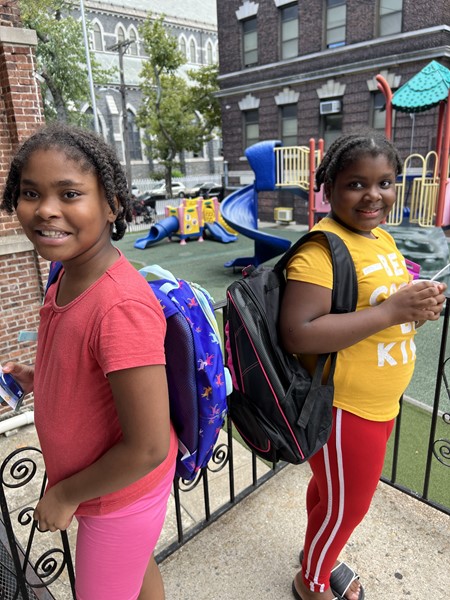 Students Receive Back Packs at Principal Brewer's Ice Cream Social